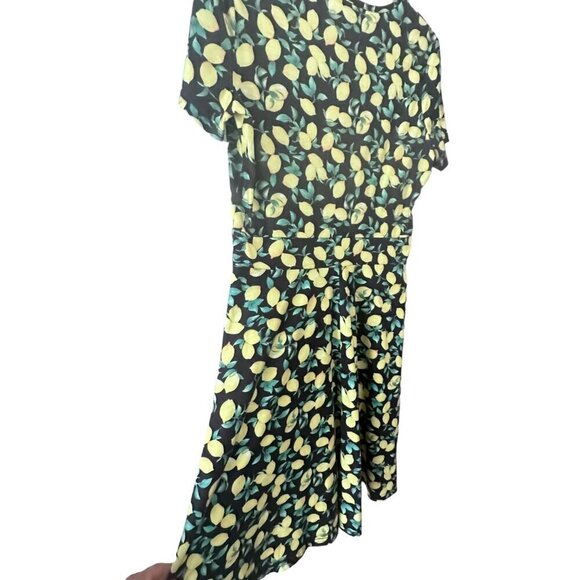 5 for $40 SALE! 
MSBasics Black and Lemon, Fit and Flare Dress sz LARGE - Picture 3 of 9